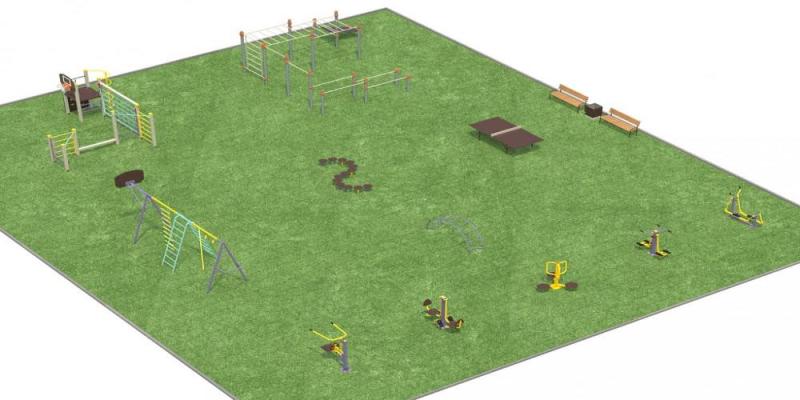 Дизайн проект спортплощадки разновозрастной  в Благовещенске