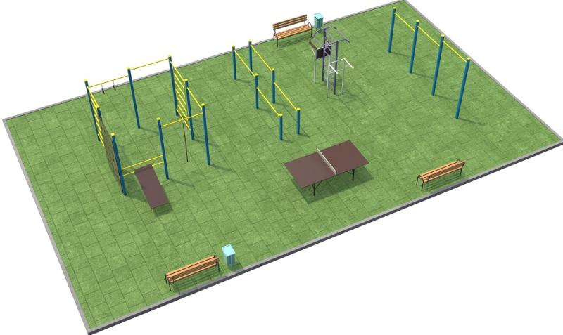 Проект спортплощадки 170 метров в Благовещенске в Благовещенске