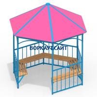 Беседка с лавками МАФ 4120 в Благовещенске