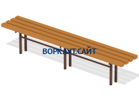 Двухметровая лавочка без спинки 2 м МАФ 1602 в Благовещенске Двухметровая лавочка без спинки 2 м МАФ 1602 в Благовещенске