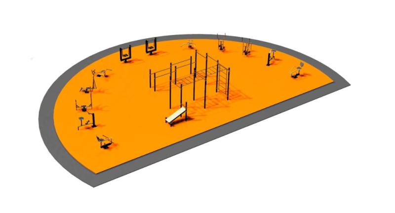 Дизайн проект спортплощадки Полукруглая в Благовещенске