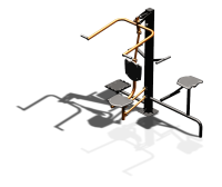 Уличный тренажер "Верхняя тяга Твистер стоя Твистер сидя" УТ336 в Благовещенске