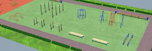 Проект детско-спортивной площадки для школы - детсада в Благовещенске