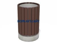 Урна деревянная круглая с бетонным основанием МАФ 1632 в Благовещенске Урна деревянная круглая с бетонным основанием МАФ 1632 в Благовещенске