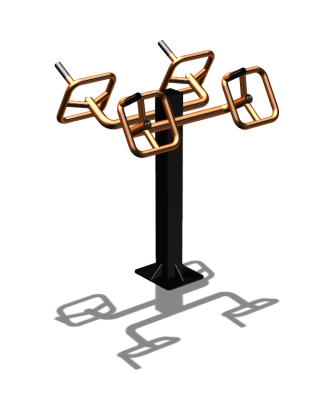 Уличный тренажер  "Штурвал двойной"  УТ201 в Благовещенске