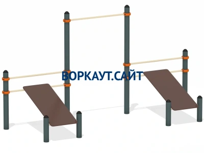 Воркаут с турником и двойной скамьей для пресса ВС-28 в Благовещенске