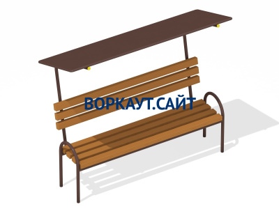 Лавочка под навесом МАФ 1607 в Благовещенске