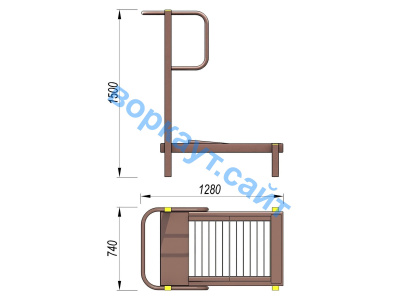 Уличный тренажер Беговая дорожка УТ 009 в Благовещенске