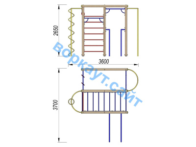 Детский спортивный комплекс Гимнастический ДСК 3107 в Благовещенске