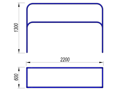 Брусья разновысокие МАФ 3531 в Благовещенске