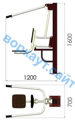 Уличный тренажер "Тяга сверху" УТ 001 в Благовещенске