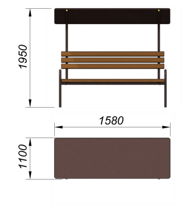 Лавочка под навесом МАФ 1607 в Благовещенске