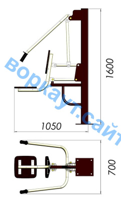 Уличный тренажер "Жим от груди" УТ 002 в Благовещенске