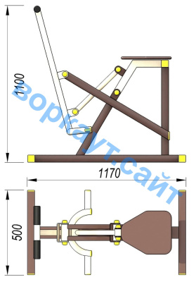 Уличный тренажер "Наездник " УТ 006 в Благовещенске