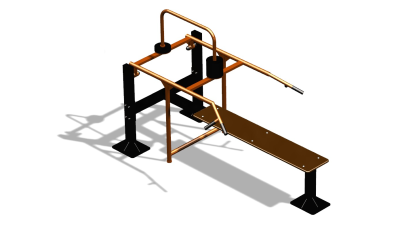 Силовой уличный тренажер  "Горизонтальный жим"  УТ402 в Благовещенске
