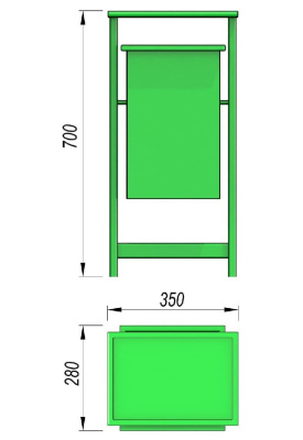 Урна с крышкой МАФ 1631 в Благовещенске