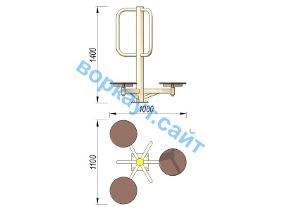 Уличный тренажер Орбита УТ 011 в Благовещенске