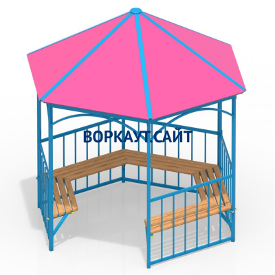 Беседка с лавками МАФ 4120 в Благовещенске