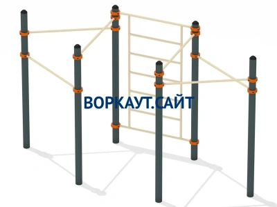 Воркаут турник разноуровневый с шведской стенкой ВС-25 в Благовещенске