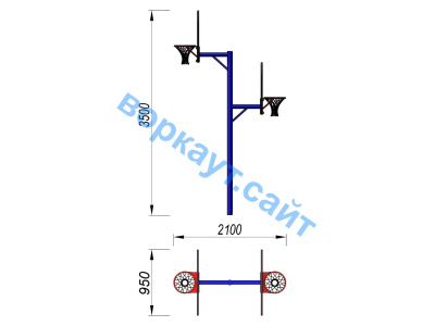 Баскетбольный щит двойной СИО 3511 в Благовещенске